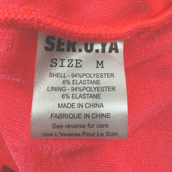 SER.O.YA Dress Ballor Midi Dress Neon Coral - Picture 7 of 12